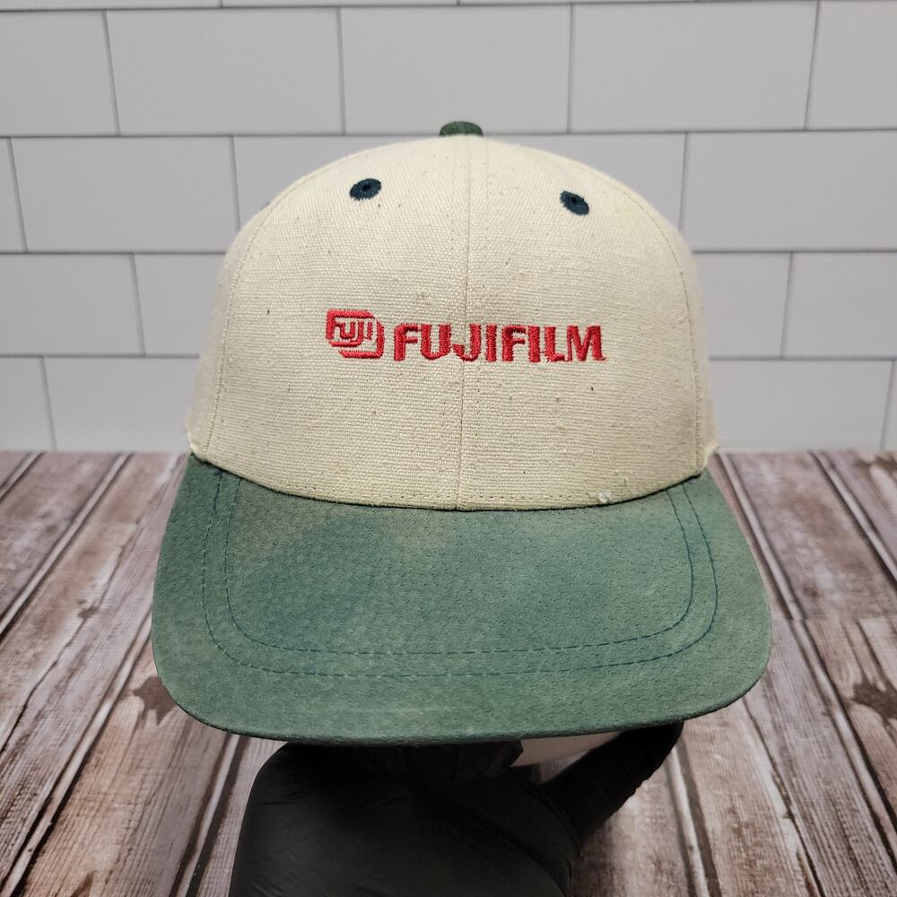 Vintage Fujifilm Graphics Systems Division Nissin Strapback Hat Cap USA Japan